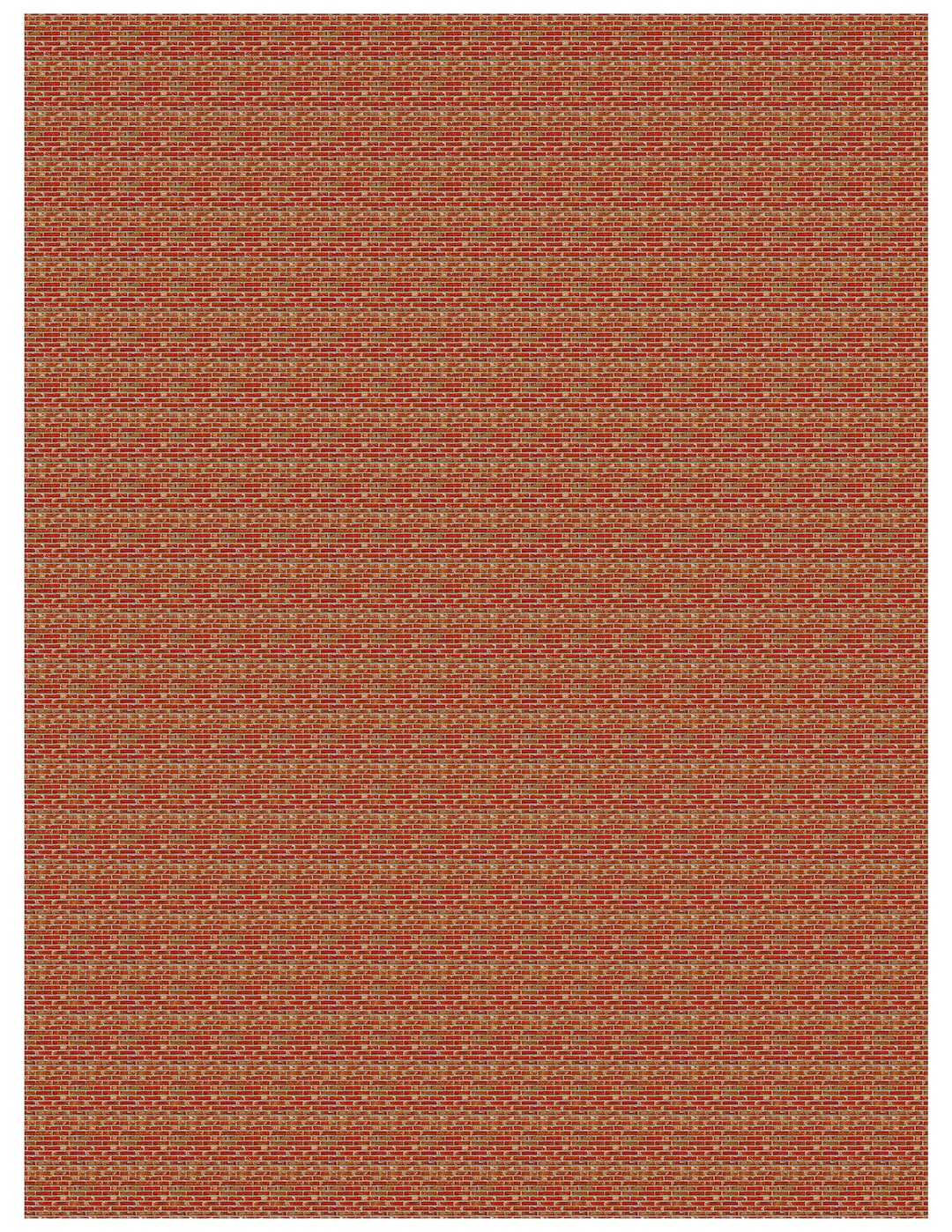 Instant Download N Scale Brick Wallpaper8 1/2 X 11 PDF Seamless