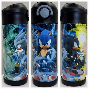 Sonic & Friends Kids Water Bottle Personalized