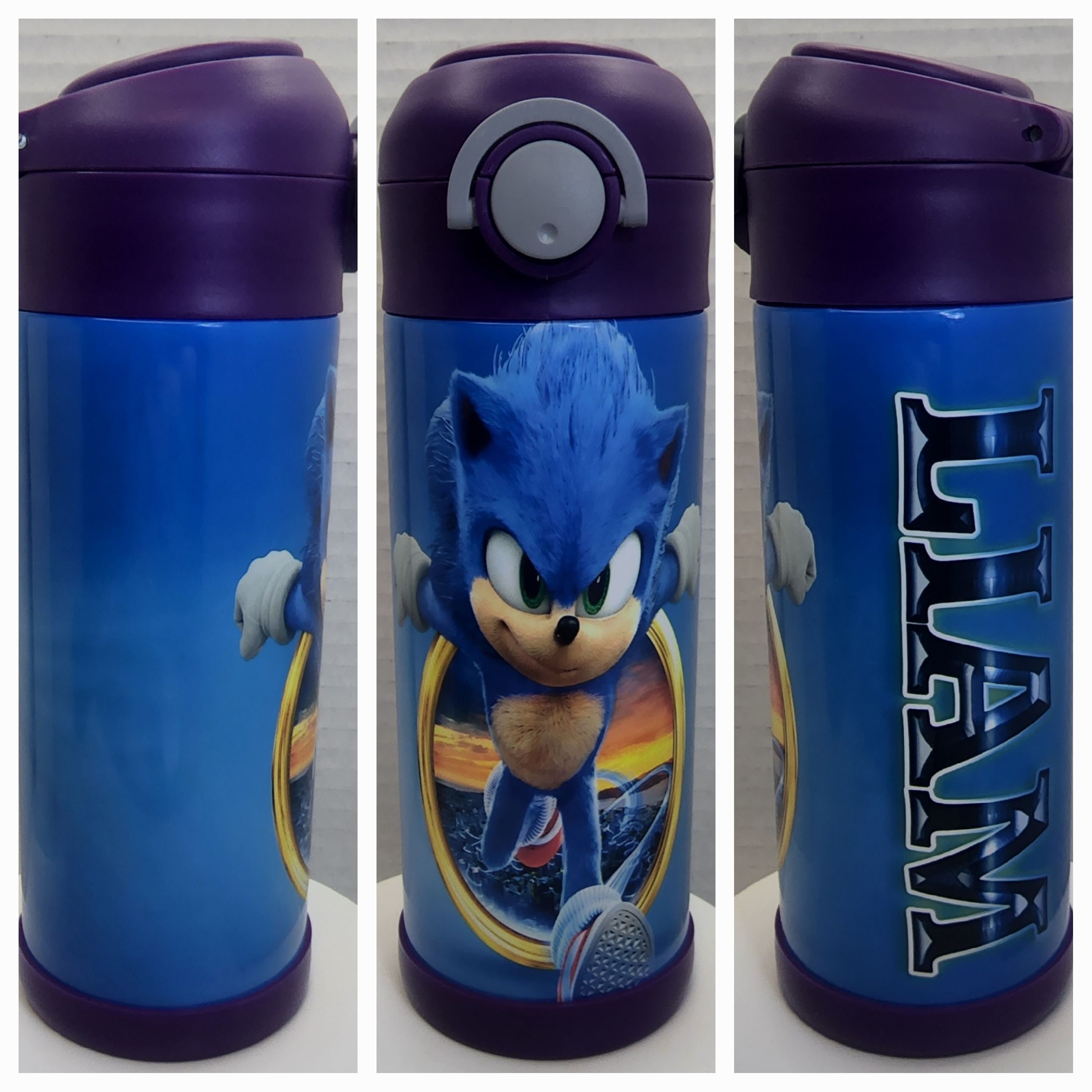 Sonic the Hedgehog Sticker Water Bottle - 40 oz. - Spencer's