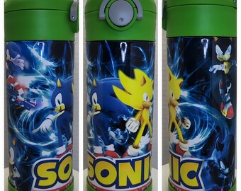 Super Sonic Kids Water Bottle Personalized 