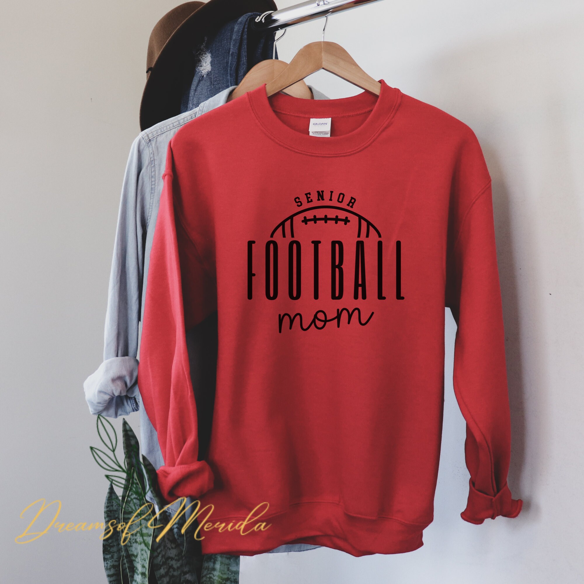 Distressed Football Mom Crewneck Sweatshirt