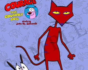 K1. Courage the Cowardly Dog high quality prints, autographed and personalized.