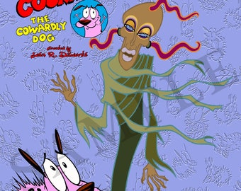 KR1. Courage the Cowardly Dog high quality prints, autographed and personalized.
