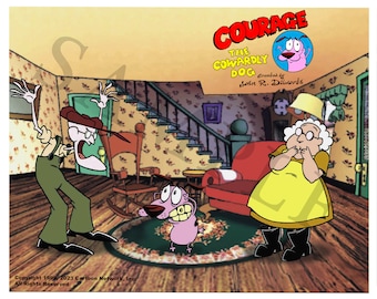C7. Courage the Cowardly Dog high quality prints, autographed and personalized.
