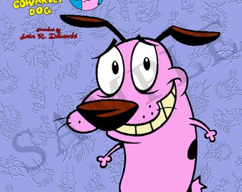 C5. Courage the Cowardly Dog high quality prints, autographed and personalized.