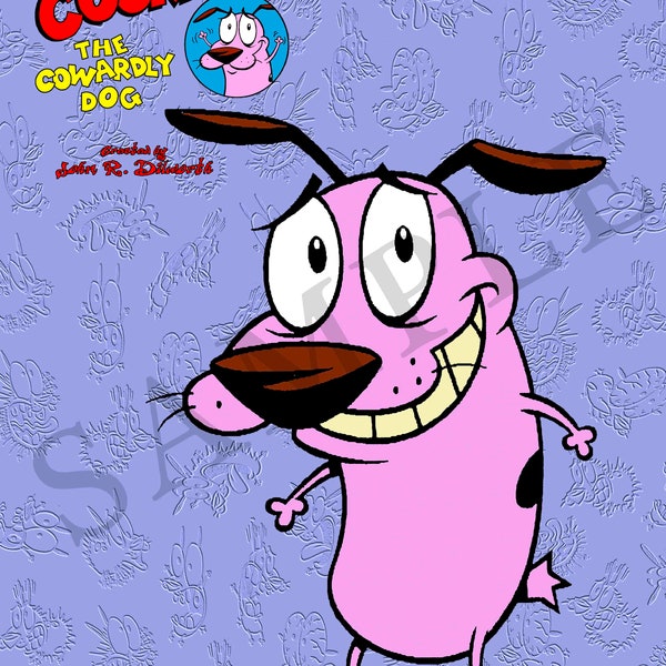 C5. Courage the Cowardly Dog high quality prints, autographed and personalized.