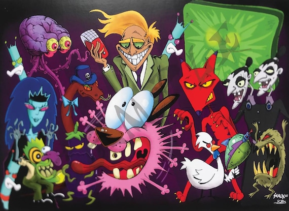 C9. Autographed and Personalized Courage the Cowardly Dog High