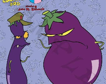 E1. Courage the Cowardly Dog prints, autographed and personalized.