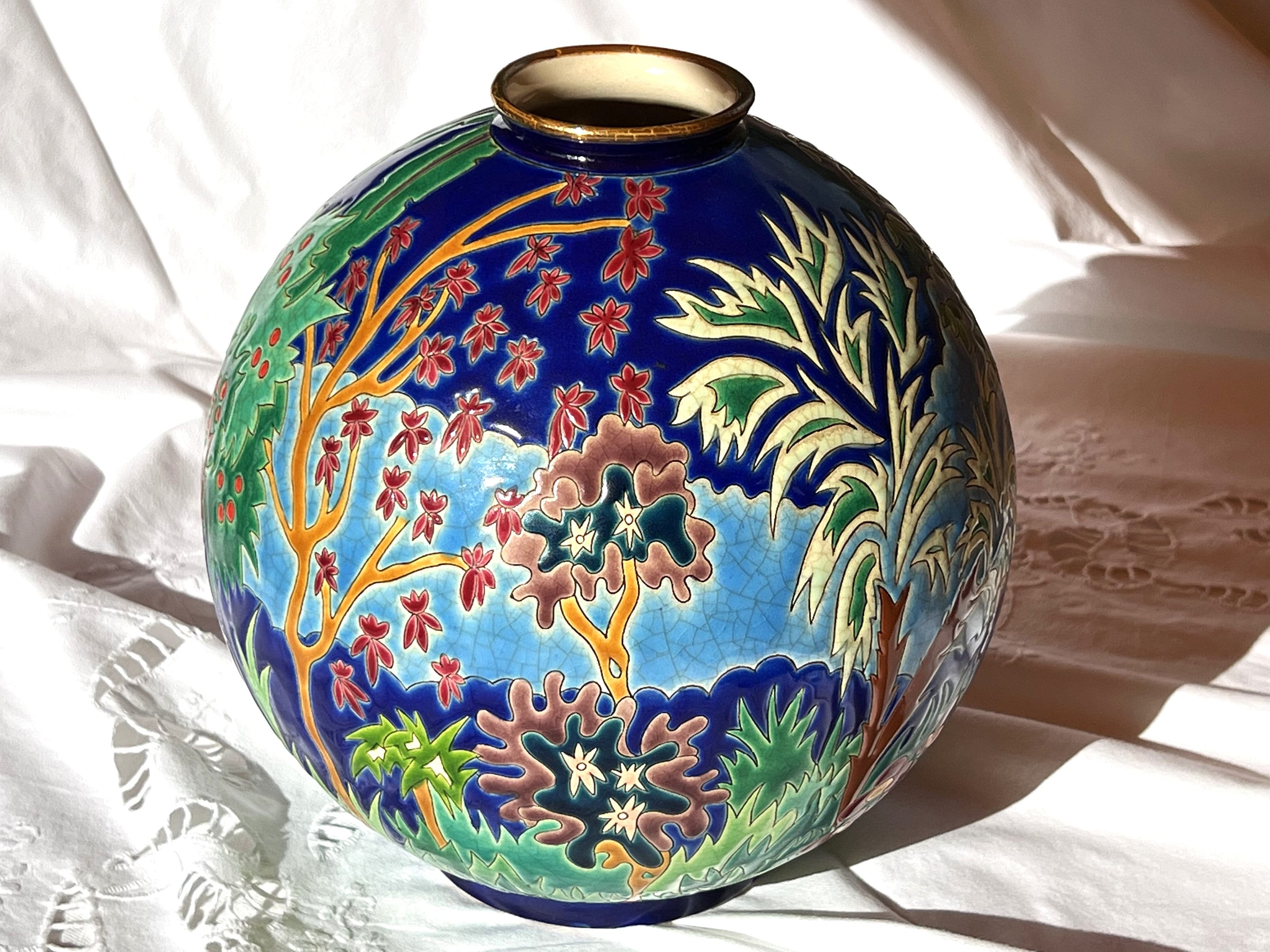 émaux De Longwy : Boule Prix Emaux Art Vase - Etsy