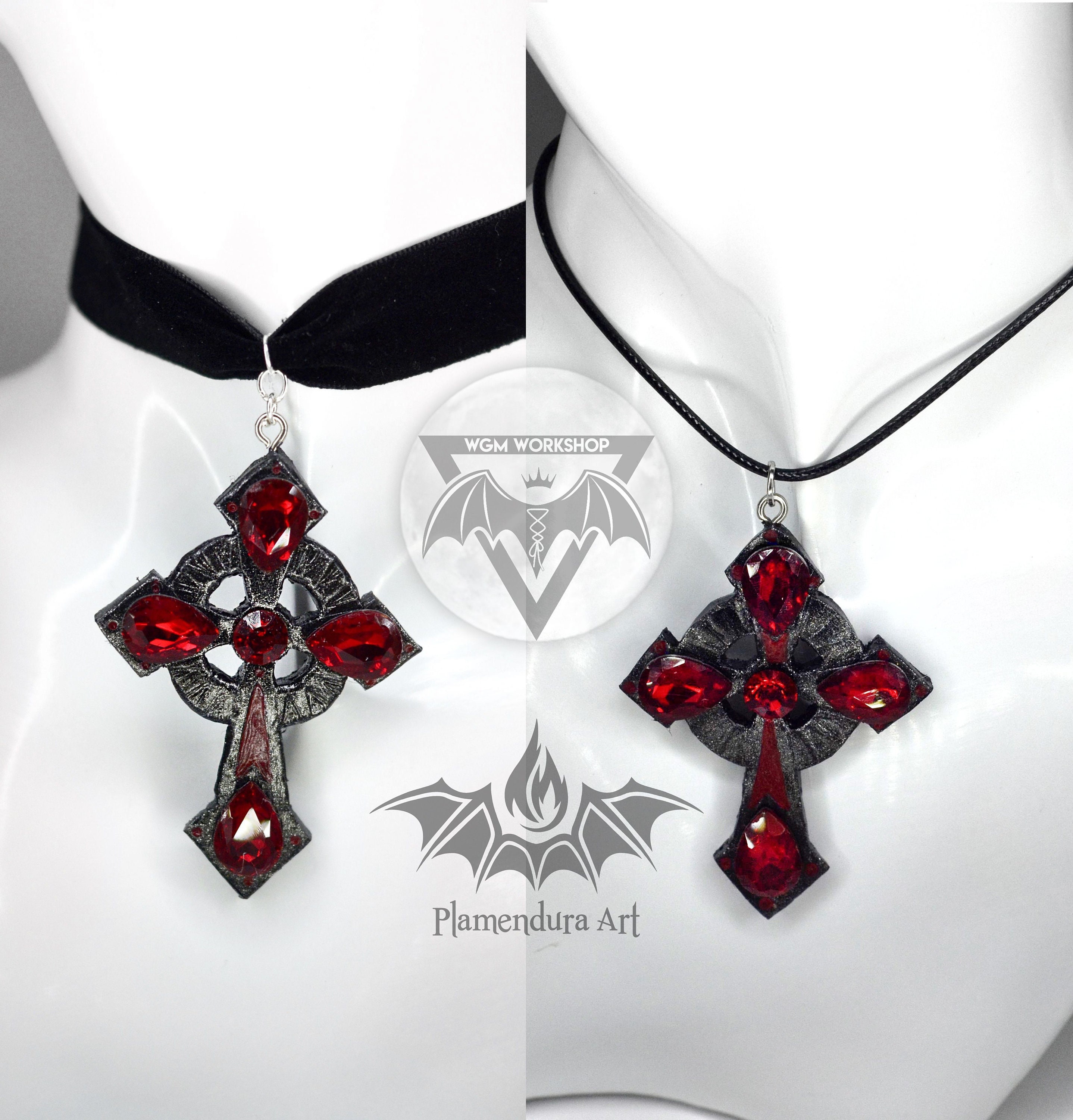 Bloody Vampire Royal Choker Amulet | Unisex Pendant With Red