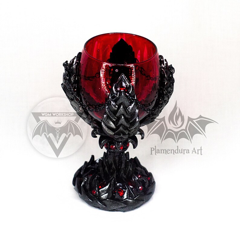 Bloody Vampire Dragon Chalice With Rhinestones & Chains House of Dragon