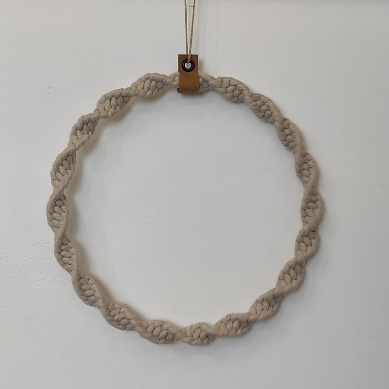 Macrame door wreath in many colors and 3 sizes - year-round hanging decoration for your window or door image 15