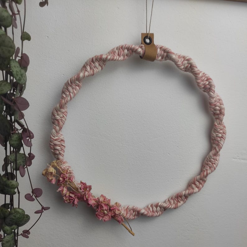 Macrame door wreath in many colors and 3 sizes - year-round hanging decoration for your window or door image 13