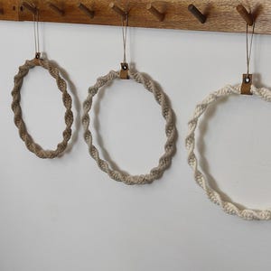 Macrame door wreath in many colors and 3 sizes - year-round hanging decoration for your window or door image 11