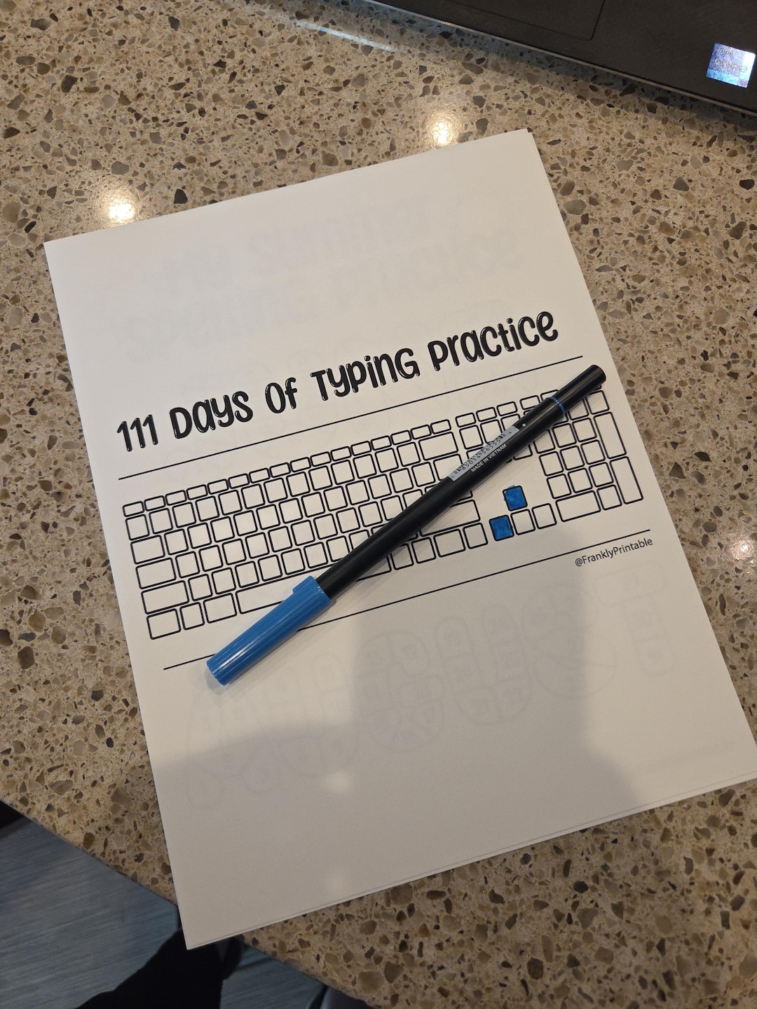 Writing Paper Typing 111 Days of Typing Practice — Printable Typing Tracker for Kids - Etsy UK