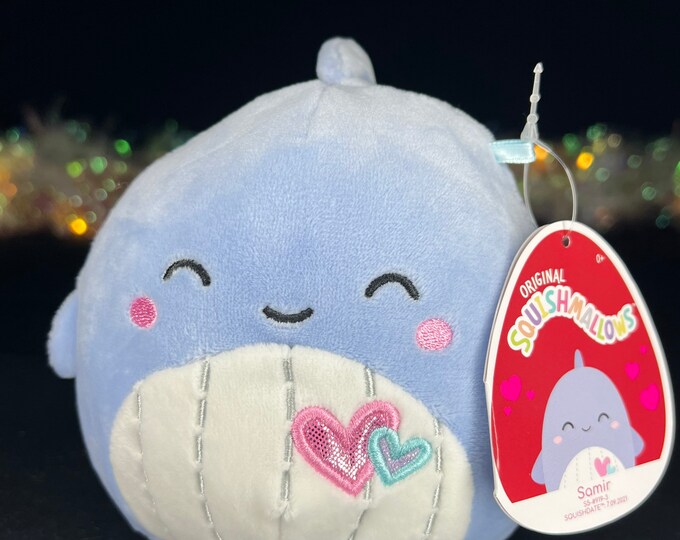 Squishmallow 8 Samir Blue Whale Wearing Sailor Hat W/custom Handmade