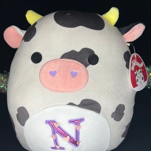 Squishmallow 12” Colin the Cow Letter “N”