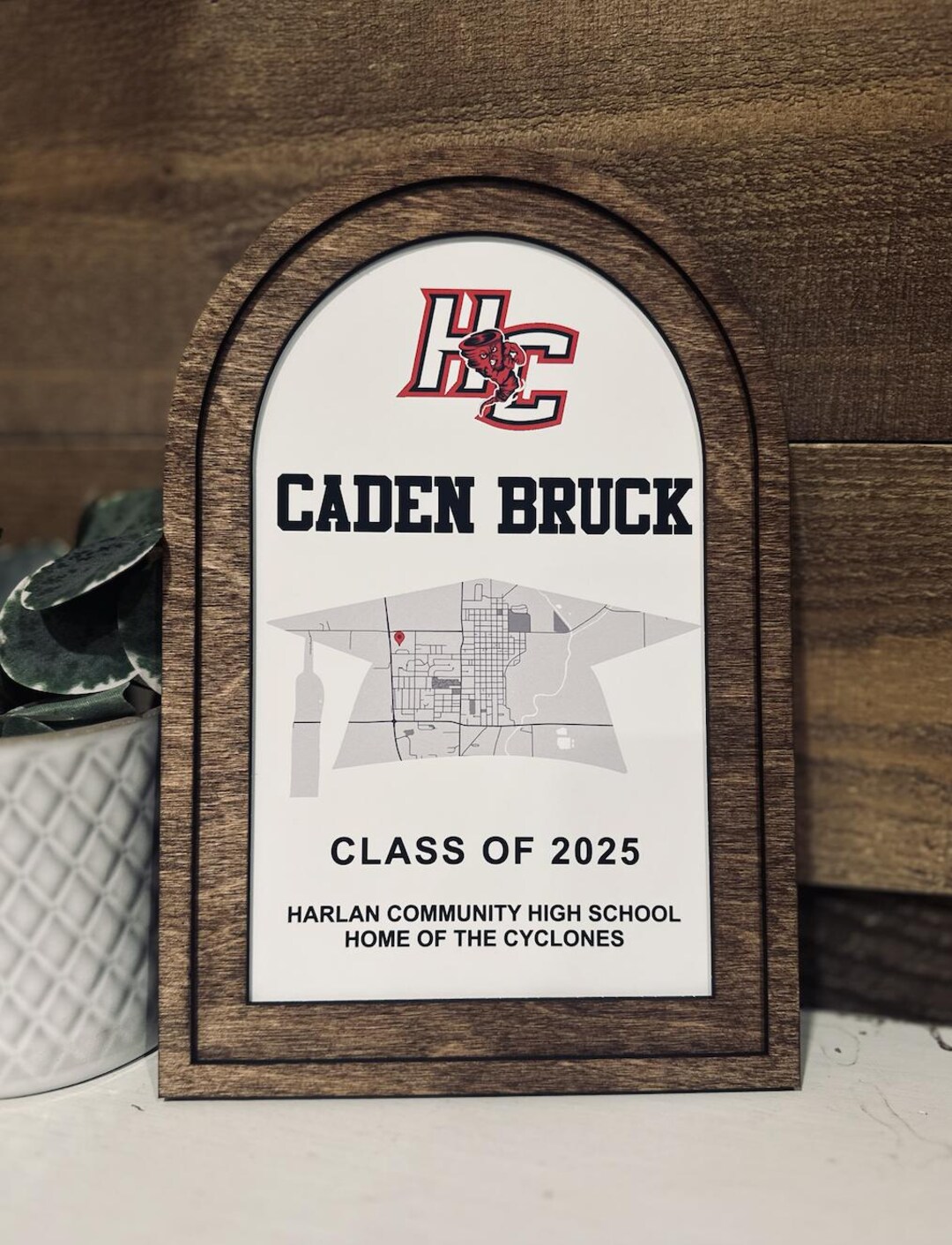 Customizable Graduation Arched Frame Map Sign - Etsy