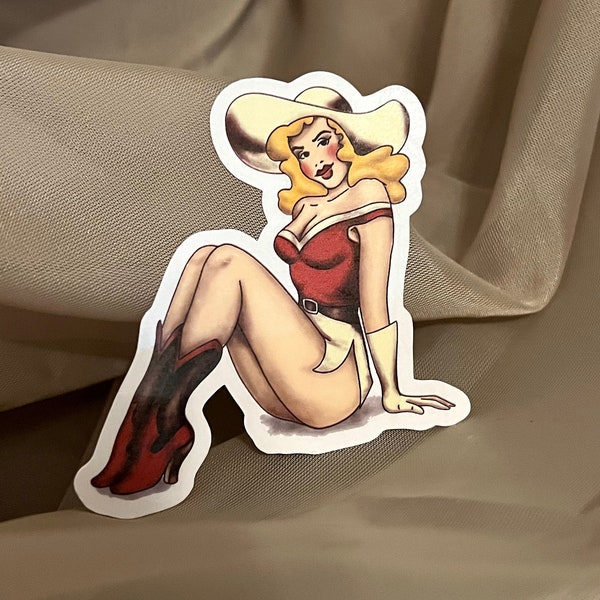 Cowgirl Pin-up Sticker