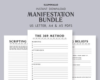 Manifesting Planner Printable, 369 Manifestation, 333 Manifestation, Limiting Beliefs Printable, Gratitude Printable, Scripting Journal