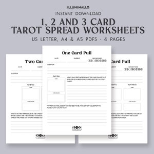 Tarot Worksheet, Tarot Spread Printable, Tarot Workbook Page, Tarot Spreads, Printable Tarot Journal, Printable Tarot Spreads, Tarot Reading