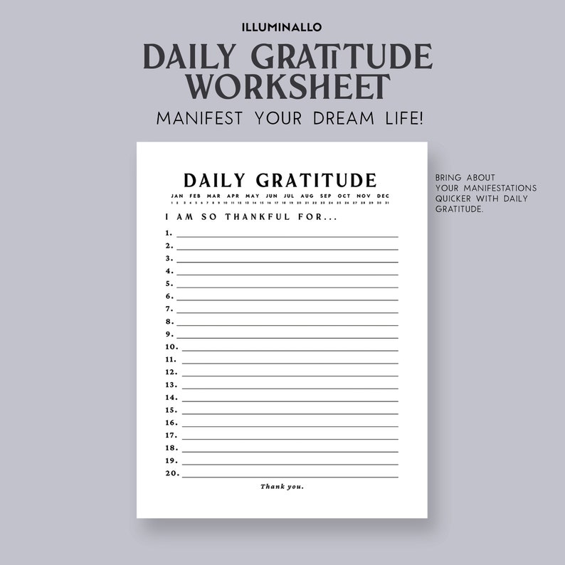 Gratitude Journal Printable, Printable Manifestation Journal, Printable ...