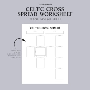 Celtic Cross Tarot Spread Printable, Celtic Cross Tarot Worksheet ...