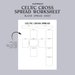 Celtic Cross Tarot Spread Printable, Celtic Cross Tarot Worksheet ...