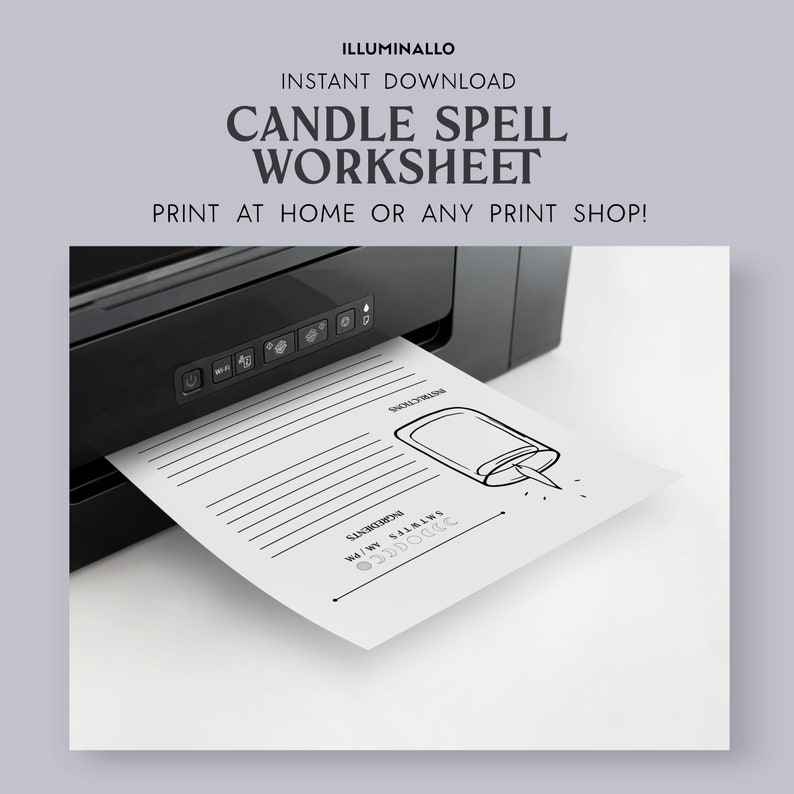 Candle Magic Worksheet, Candle Spell Worksheet, Printable Witch ...