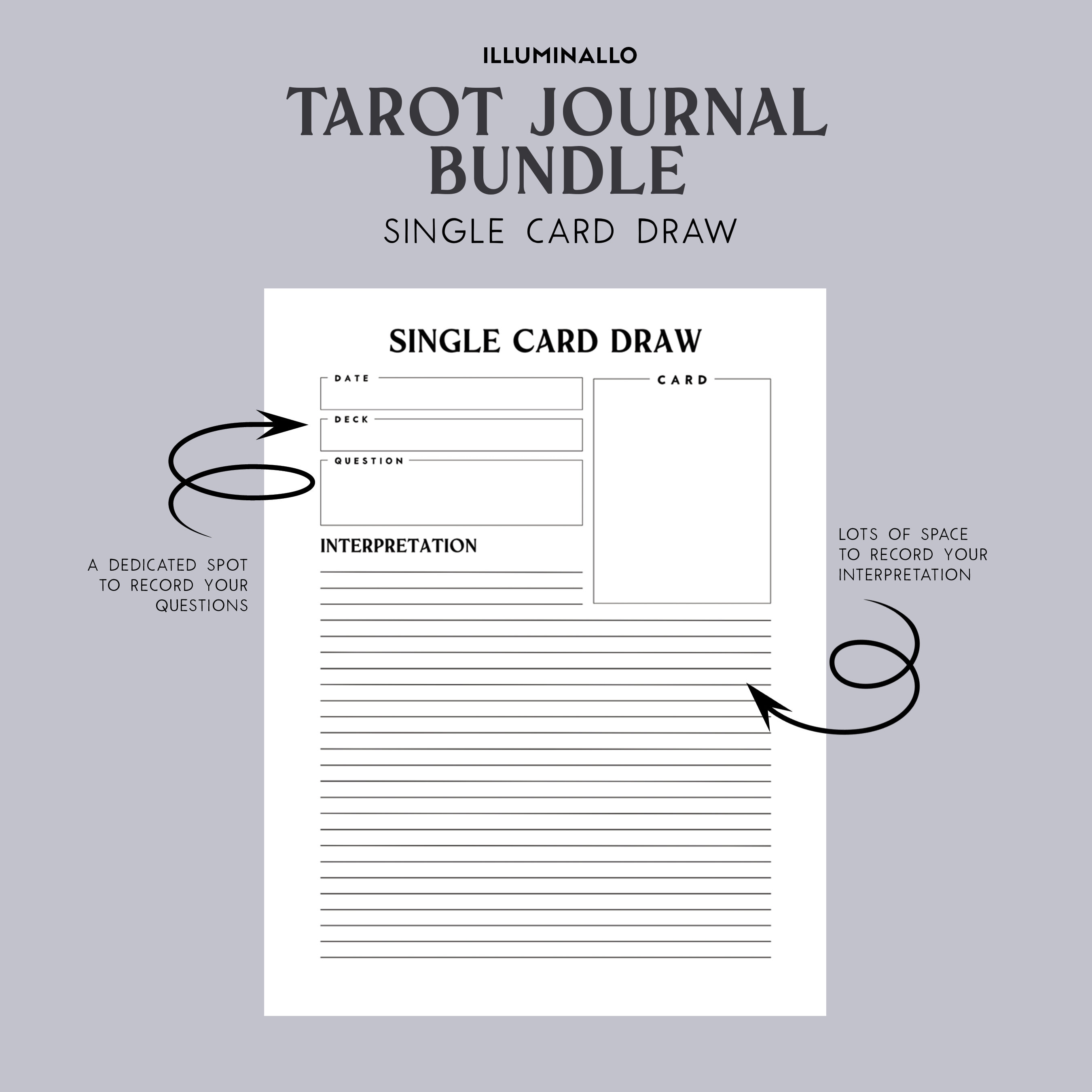Tarot Journal Printable, Tarot Journal, Tarot Workbook, Tarot Journal ...