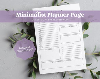 Printable Witchy Minimalist Daily Planner, Minimalist Planner Printable, Daily Tarot Reading, Witch Planner, Witchcraft Planner Printable