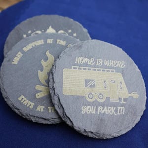 8 pc. Personalized Nature Bundle Page 1 - 3 Slate Drink Coaster