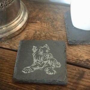 8 pc. Personalized Dog-D Page 1 Slate Drink Coaster