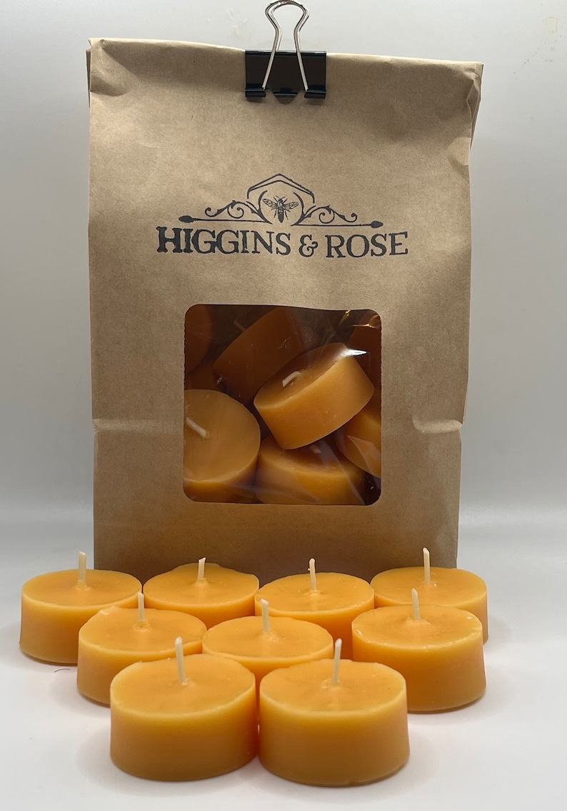 Organic, Pure Beeswax Tea Lights Etsy UK