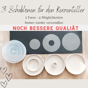 Schablonen für Silikonformen 3er Set Tellerschablonen