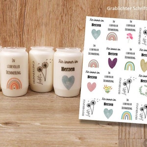 Grave lights lettering candle tattoos, candle stickers, candle foil, water slide foil