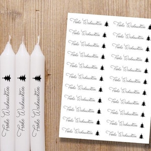 FROHE WEIHNACHTEN Kerzentattoo, Tattoofolie, Kerzensticker, Wasserschiebefolie