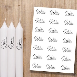SCHÖN, dass es DICH gibt Kerzentattoo, Gastgeschenke, Tattoofolie, Kerzensticker, Wasserschiebefolie, Sticker