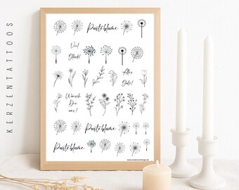 Wasserschiebefolie Pusteblume