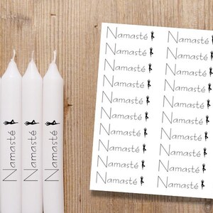 Yoga Namasté Kerzentattoo, Tattoofolie, Kerzensticker, Wasserschiebefolie