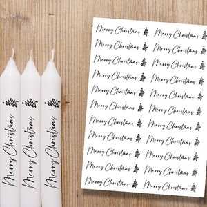 CHRISTMAS MERRY CHRISTMAS candle tattoo, tattoo film, candle sticker, water slide film
