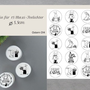 Kerzenfolie Ostern TEELICHTER, Kerzentattoos, Kerzensticker