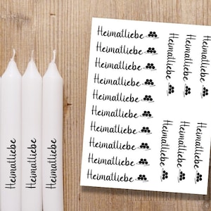 HEIMATLIEBE BOLLENHUT Kerzentattoo, Tattoofolie, Kerzensticker, Wasserschiebefolie