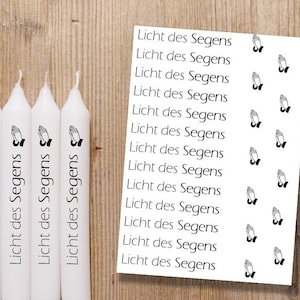 LICHT DES SEGENS Segenslicht Kerzentattoo, Tattoofolie, Kerzensticker, Wasserschiebefolie