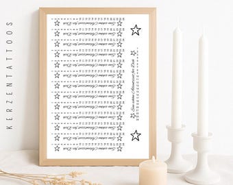 Wasserschiebefolie Adventskalender 2