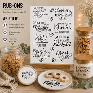 Rub On Sticker Weihnachtssprüche 1 / Plätzchen
