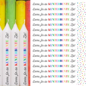 Colorful time educator farewell kindergarten personalized gift candle tattoos, candle foils, water slide foil