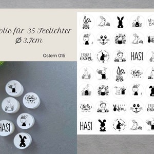 Kerzenfolie Ostern TEELICHTER, Kerzentattoos, Kerzensticker