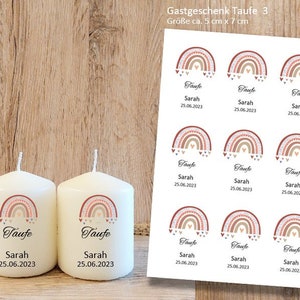 Baptism personalized candle tattoos, candle stickers, candle foil, water sliding foil