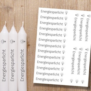 ENERGIESPARLICHT Energiesparlampe Kerzentattoo, Tattoofolie, Kerzensticker, Wasserschiebefolie